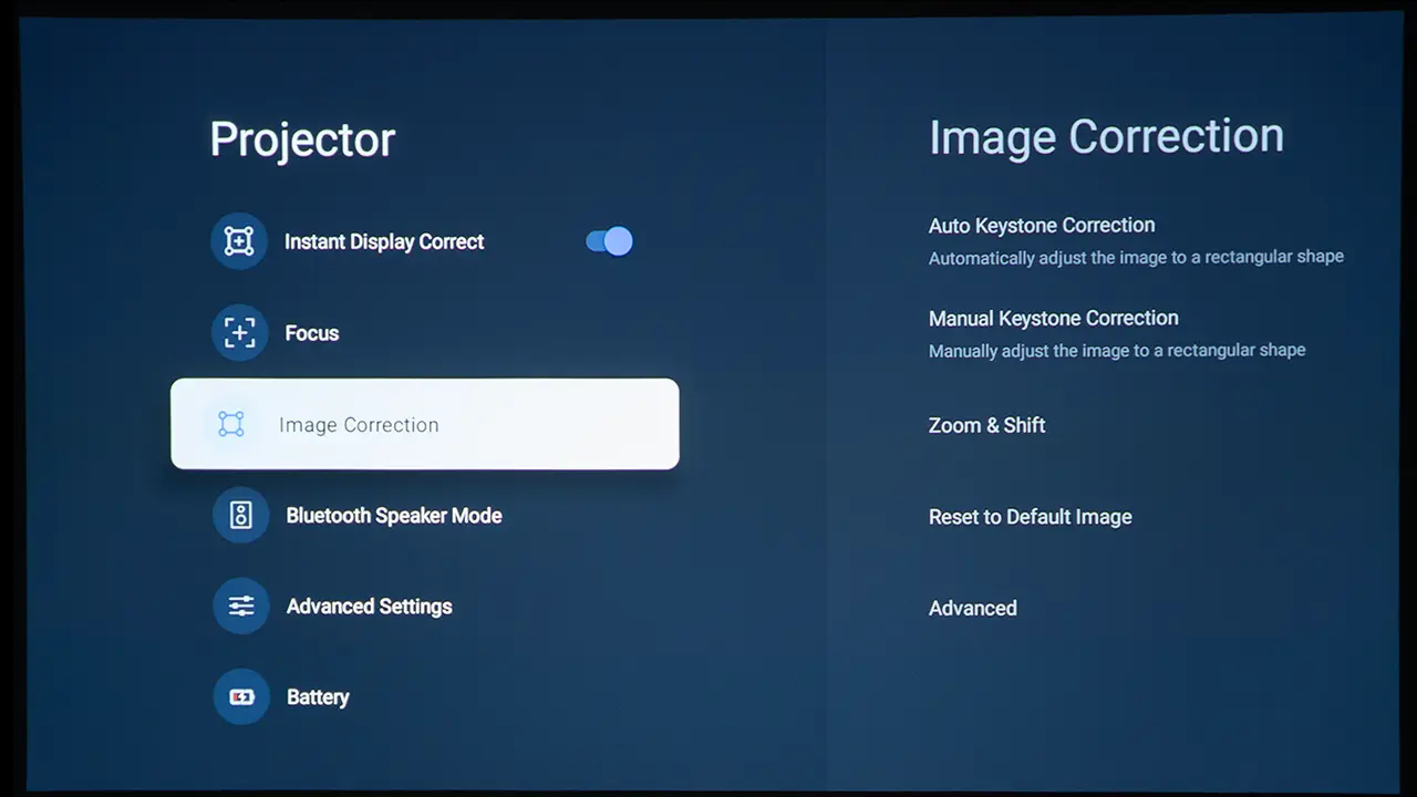TCL PlayCube Menu - Projector Reviews - Images